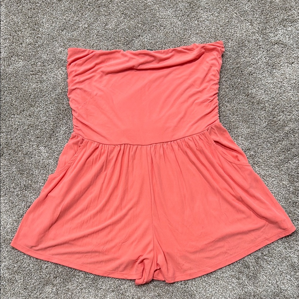 Wild Fable Coral tube top Romper